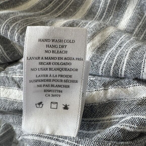 Rails Large Brooklyn Capri Jumpsuit Greenwich Striped Pockets Sleeveless Gray - Picture 10 of 10